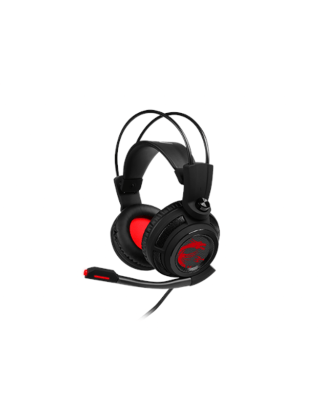 MSI DS502 Gaming Headset, Wired, Black/Red MSI DS502 Gaming Headset Wired N/A