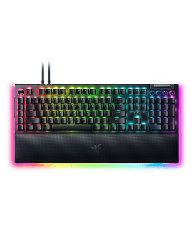 Razer | Mechanical Gaming Keyboard | BlackWidow V4 Pro | Gaming Keyboard | RGB LED light | US | Wired | Black | Numeric keypad | Green Switches