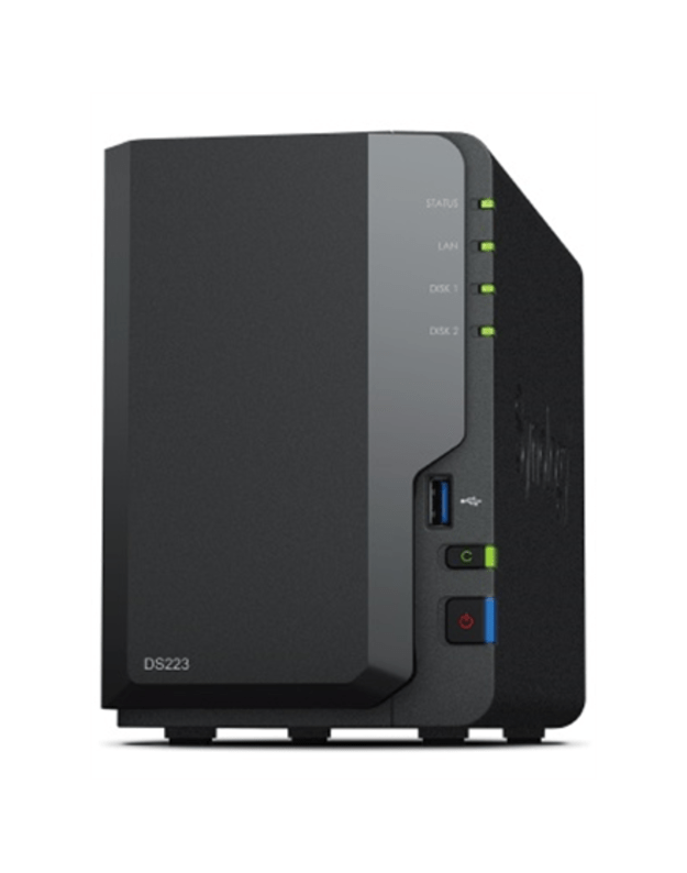 Synology | DS223 | Up to 2 HDD/SSD Hot-Swap | Realtek | RTD1619B | Processor frequency 1.7 GHz | 2 GB | DDR4