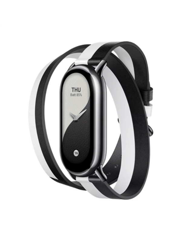 Xiaomi | Smart Band 8 Double | Black/White | PU coated leather